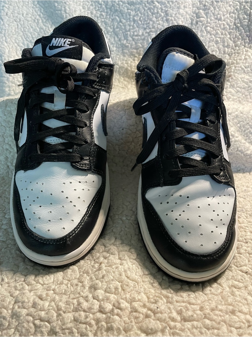 Nike Black and White Sneaker with Black Swoosh Logo